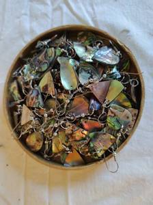 lot 71 image: Collection of Abalone Shell Earrings