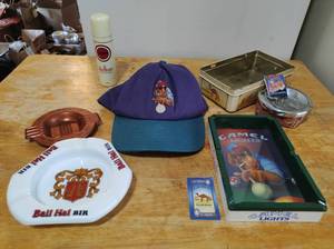 lot 147 image: Collection of Cigarette Promotional Items and Ashtrays