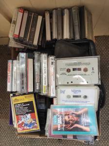 lot 168 image: Collection of Cassette Tapes and Wood Holder