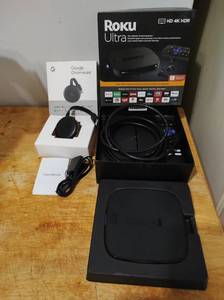 lot 178 image: Google Chromecast & Roku Ultra