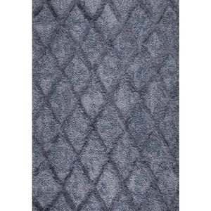 lot 52 image: StyleWell Valencia Blue Shag 6 ft. x 9 ft. Trellis Shag Area Rug
