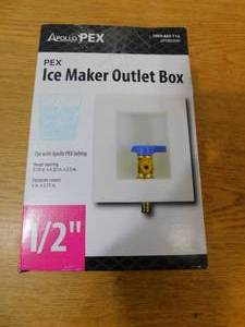 lot 68 image: Apollo 12 in. Brass PEX Barb Icemaker Outlet Box