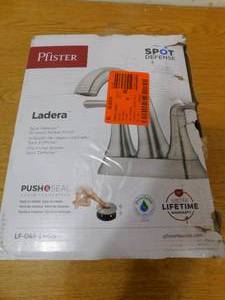 lot 70 image: Pfister Ladera 4 in. Centerset 2-Handle Bathroom Faucet in Spot Defense Brushed Nickel