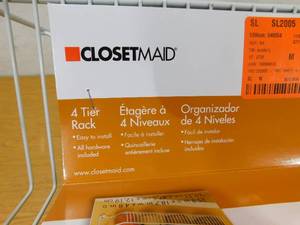 lot 84 image: ClosetMaid 19 in. wide 4-Tier Storage Rack