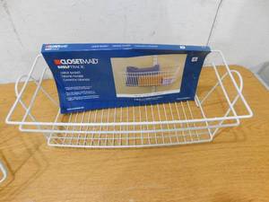 lot 88 image: (2) ClosetMaid 8.4 in. H x 19.5 in. W White Steel 1-Drawer Close Mesh Wire Basket