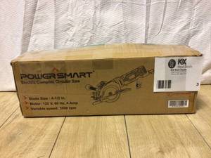 lot 3 image: PowerSmart 4-12 in. 4 Amp Electric Compact Circular Saw Customer Returns See Pictures