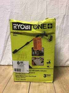 lot 15 image: RYOBI ONE 18V EZClean 320 PSI 0.8 GPM Cordless Cold Water Power Cleaner Customer Returns See Pictures