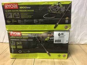 lot 19 image: RYOBI 1800 PSI 1.2 GPM Cold Water Electric Pressure Washer Customer Returns See Pictures