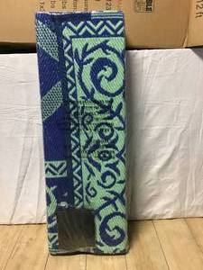 lot 38 image: Reversible Mats 9 ft. x 12 ft. Reversible Mat - Classic BlueLight-Green Customer Returns See Pictures