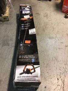 lot 78 image: Lawnmaster 26cc Gas NO-PULL Electric Push Button Start 2-Cycle String Trimmer Customer Returns See Pictures