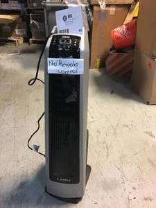 lot 85 image: Lasko High Velocity 35 in. 3 Speed Oscillating Tower Fan  MISSSING REMOTE CONTROL Customer Returns See Pictures