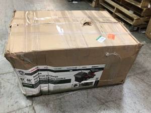lot 106 image: Troy Bilt  42 in. -  46 in Bagger  For Riding Mowers open box customer return in good condition see pictures