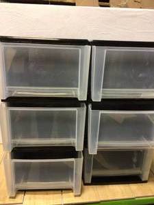 lot 6 image: IRIS Store and Slide Letter and Legal Size File Box in Clear (3-Pack) Customer Returns See Pictures