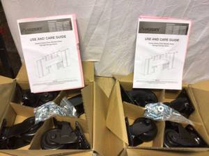 lot 21 image: Husky 5 in. Black PP Caster Kit for Ready-to-Assemble Steel Garage Base Cabinets Customer Returns See Pictures