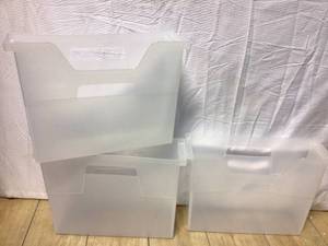 lot 30 image: Desktop File Box Small in Clear Customer Returns See Pictures