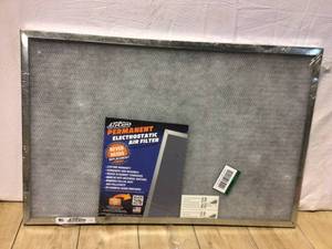 lot 34 image: Air-Care 20 in. x 30 in. x 1 in. Permanent Electrostatic Air Filter Merv 8 Customer Returns See Pictures