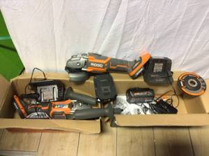 lot 51 image: Lot of RIDGID 18V OCTANE Brushless Cordless 4-12 in. Angle Grinder see pictures Customer Returns See Pictures