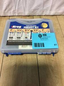 lot 81 image: Kreg 1 in. to 2-12 in. Square Drive Round Head Pocket-Hole Screw Kit (675-Pack) Customer Returns See Pictures