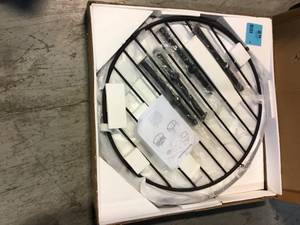 lot 90 image: Harper & Bright Designs 36 in. BrownBlack Medium Round Wood Coffee Table with Storage Shelf Customer Returns See Pictures
