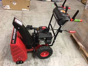 lot 101 image: PowerSmart 24 in. 2-Stage Electric Start Gas Snow Blower with LED Light Customer Returns See Pictures