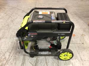 lot 105 image: 4000-Watt Gasoline Powered Digital Inverter Generator with CO Shutdown by RYOBI Customer Returns See Pictures