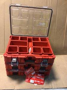 Milwaukee PACKOUT 11-Compartment Impact Resistant Portable Small Parts Organizer��Customer Returns See Pictures