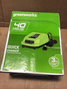 Greenworks 40-volt Lithium Ion Fast Cordless Power Equipment Battery Charger��Customer Returns See Pictures