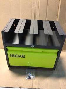 RYOBI Steel 2-Shelf Wall Mounted Garage Cabinet in Black (17 in W x 11 in H x 19 in D)��Customer Returns See Pictures