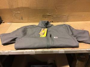 Carhartt Mens Medium Charcoal NylonSpandexPolyester Crowley Jacket��Customer Returns See Pictures