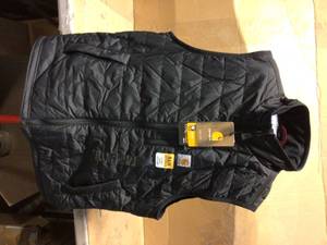 Carhartt Mens Medium Black Cordura Nylon Gilliam Vest��Customer Returns See Pictures