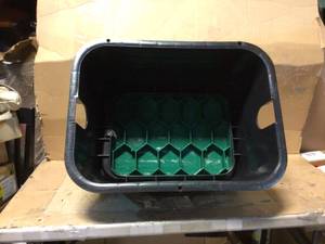 DURA 15 in. x 21 in. x 12 in. Deep Rectangular Valve Box in Black Body Green Lid��Customer Returns See Pictures