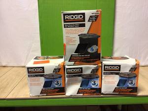 RIDGID Wet Application Foam Filter for Most 5 Gal. and Larger RIDGID WetDry Shop Vacuums PLUS RIDGID 3-Layer Fine Dust Pleated Paper Filter for 3 to 4.5 Gal. RIDGID WetDry Shop Vacuums��Customer Returns See Pictures
