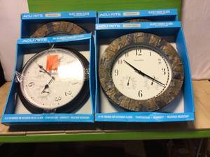 MIX LOT OF AcuRite 13 in. Copper Analog Clock Thermometer Hygrometer Combo��Customer Returns See Pictures