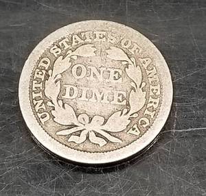 1853 w-arrows US SEATED LIBERTY DIME
