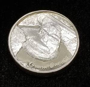 2 TROY OZ .999 FINE SILVER HIGH RELIEF GRAND CANYON ROUND
