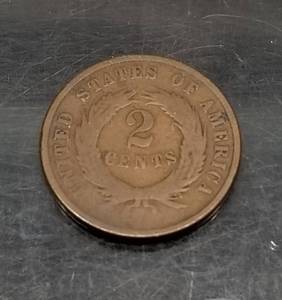 1869 US TWO CENT PIECE