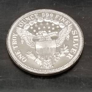 US ARMY 1 TROY OZ .999 FINE SILVER ROUND
