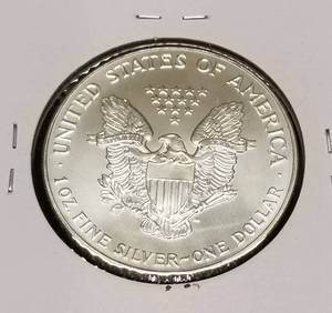 1993 AMERICAN SILVER EAGLE 1 TROY OZ .999 FINE SILVER