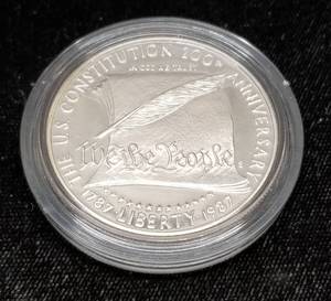 1987 US SILVER DOLLAR COMMEMORATIVE 200th ANNIVERSARY CONSTITUTION