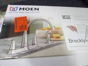 lot 307 image: Moen Brecklyn 2-Handle Standard Kit...