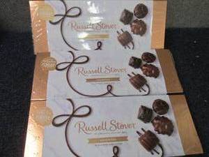 lot 107 image: 3- 9.4 oz Boxes of Russel Stover As...