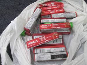 lot 157 image: 15 pk Halls Cough Drops...