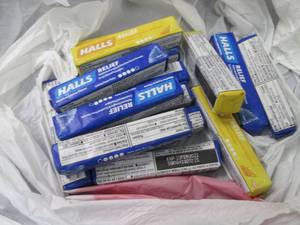 lot 159 image: 15 pk Halls Cough Drops...