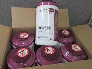 lot 255 image: Case of 6 -70ct Canisters Sani-Clot...