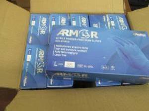 lot 268 image: Case of 10 Boxes Armor Nitrile Powd...
