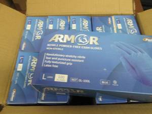 lot 269 image: Case of 10 Boxes Armor Nitrile Powd...
