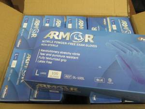 lot 270 image: Case of 10 Boxes Armor Nitrile Powd...