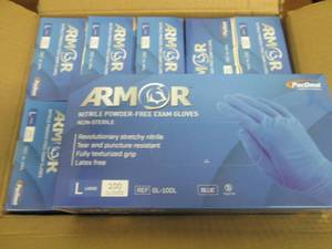 lot 273 image: Case of 10 Boxes Armor Nitrile Powd...