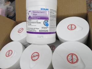 lot 284 image: Case of 12 - 220ct Canisters Ecolab...