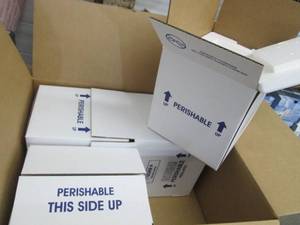 lot 287 image: Case of 4 Insulated Foam Shipping K...